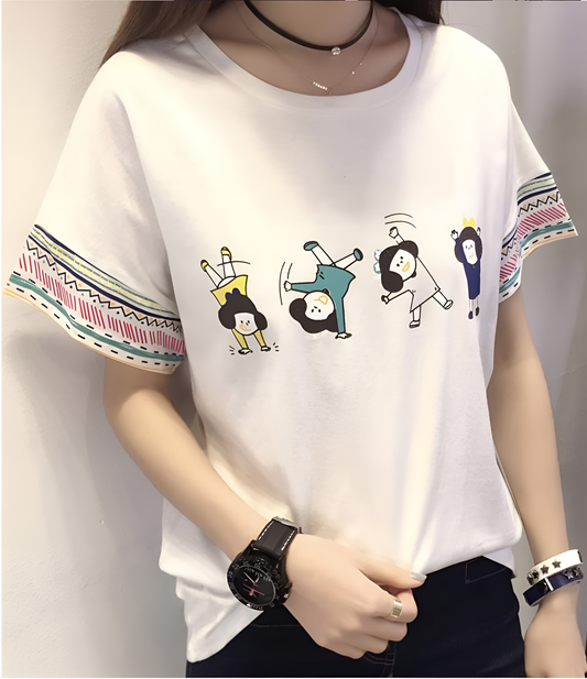 Women Graphic T-Shirt – Korean Style (Summer Collection)