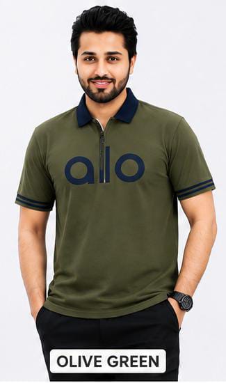 Elite Texture Zip Polo