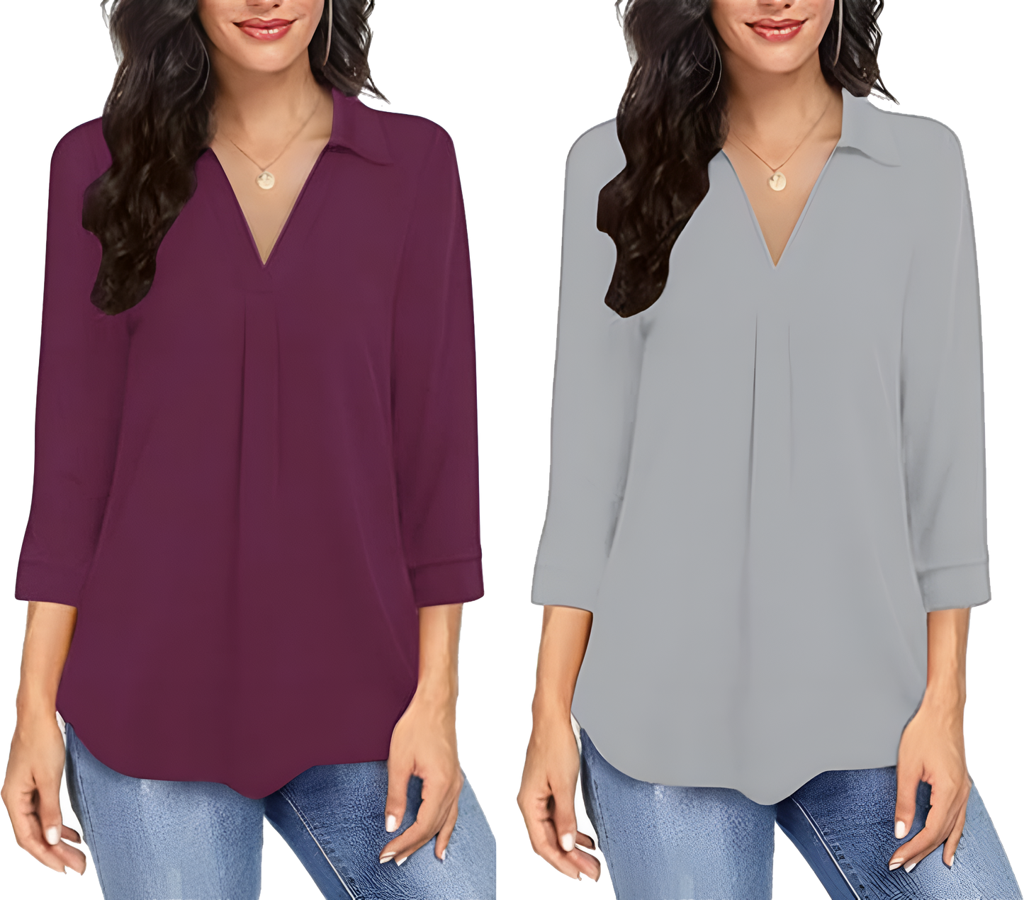 Elegant V Neck Women Shirt free size summer top