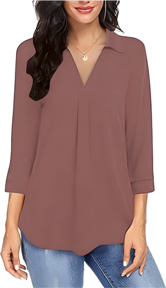 Elegant V Neck Women Shirt free size summer top
