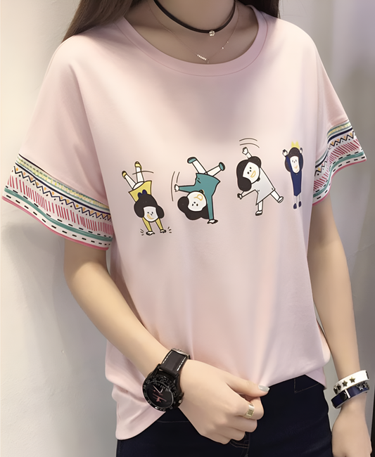 Women Graphic T-Shirt – Korean Style (Summer Collection)