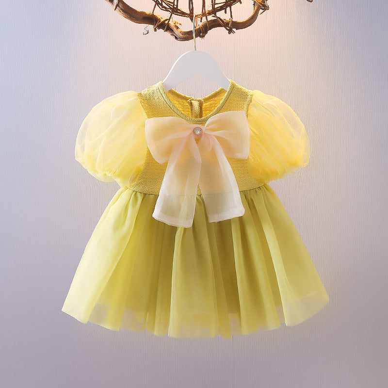 Girls Chiffon Bow Dress