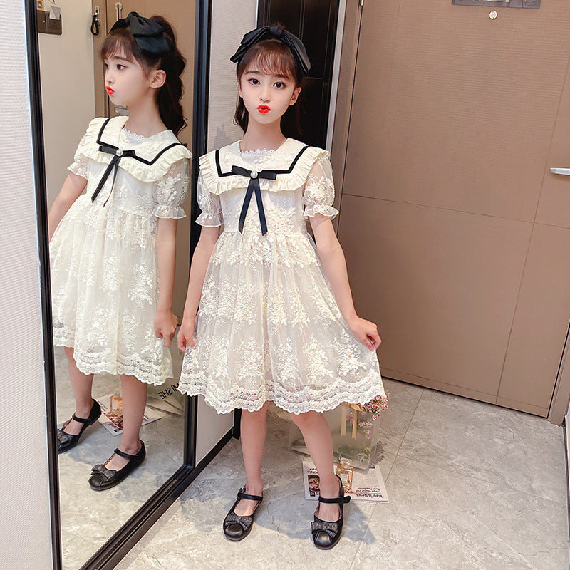 Girls Lace Sailor Dress