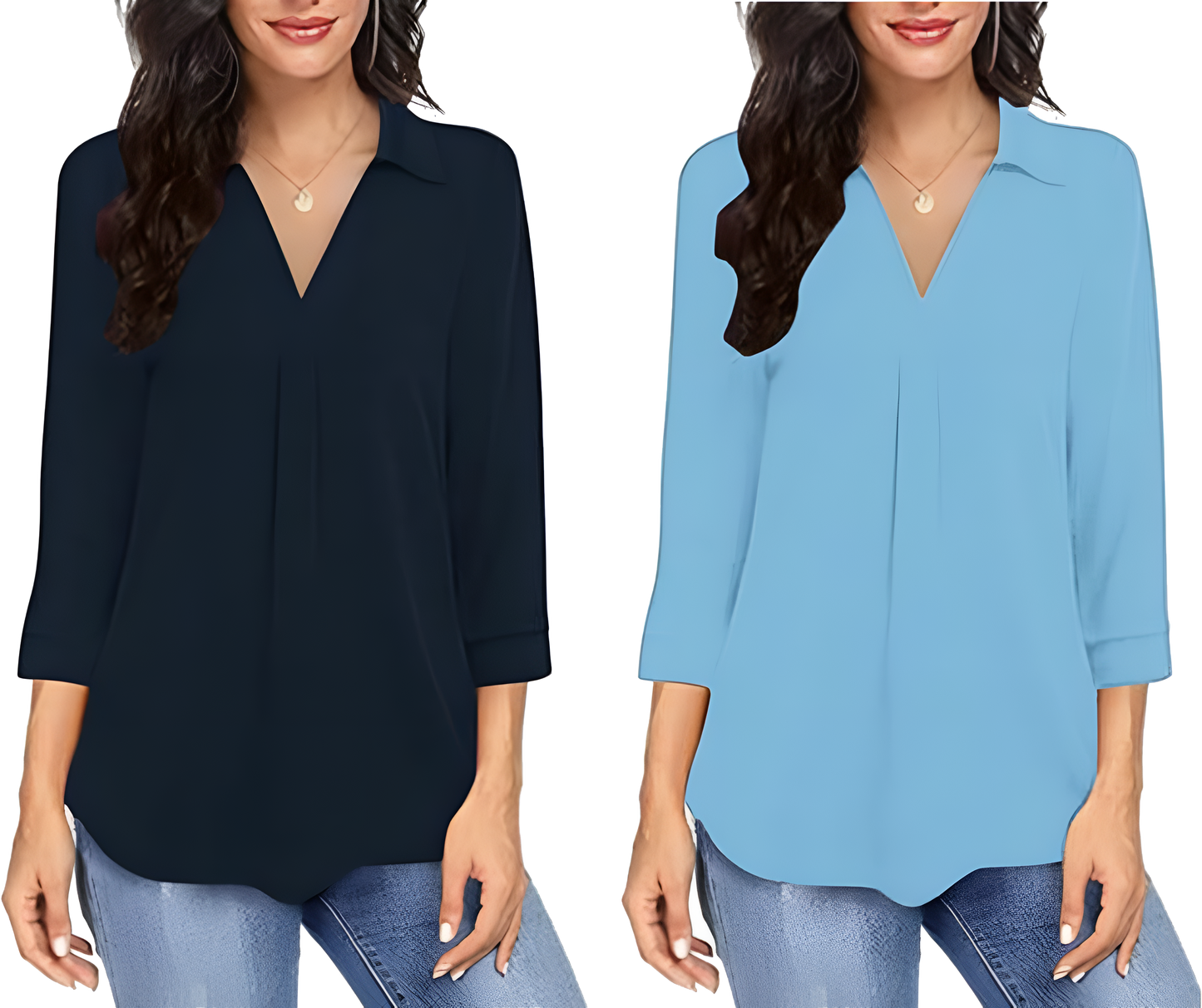Elegant V Neck Women Shirt free size summer top